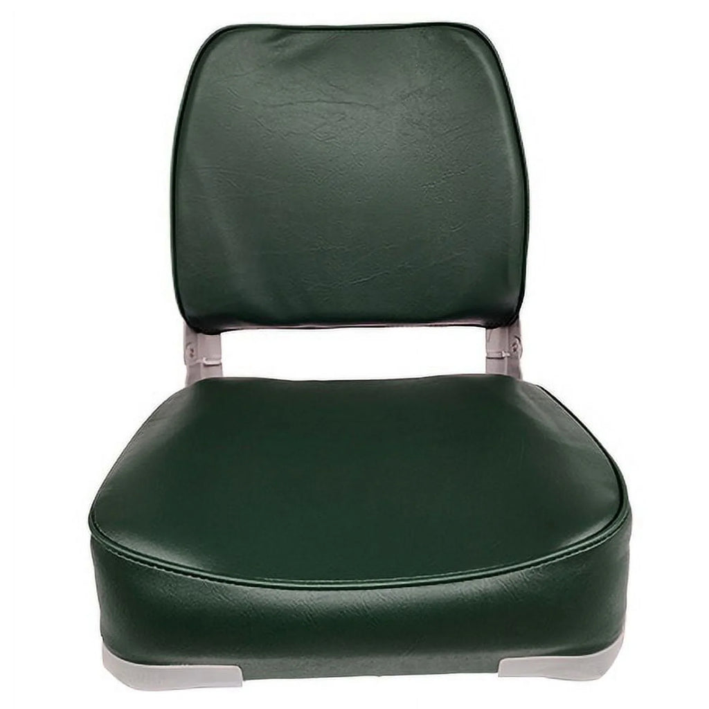 Vessel Seat Low Back Fold Down Marine Craft Bass Fishing Pontoon 1003-AP GREEN