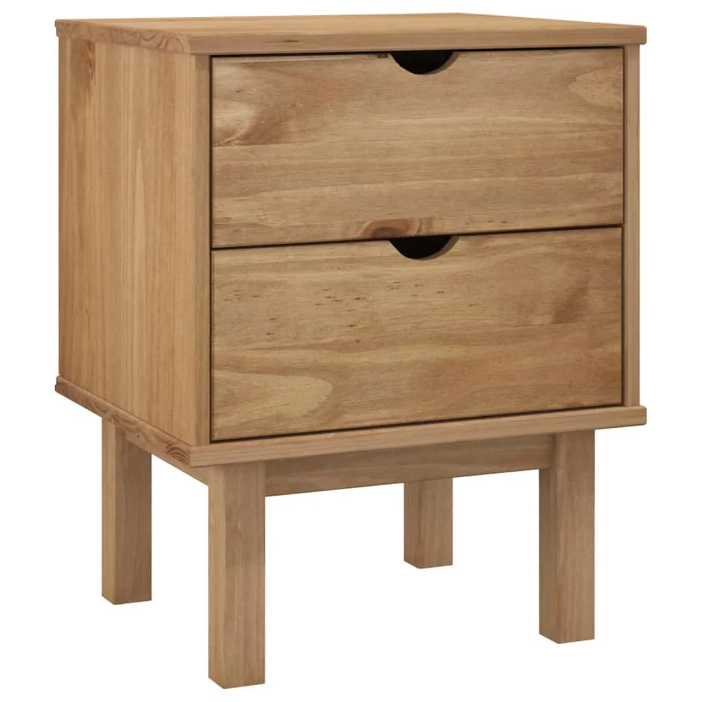 Htovila Bedside Cabinet OTTA 18.1"x15.6"x22.4" Solid Wood Pine