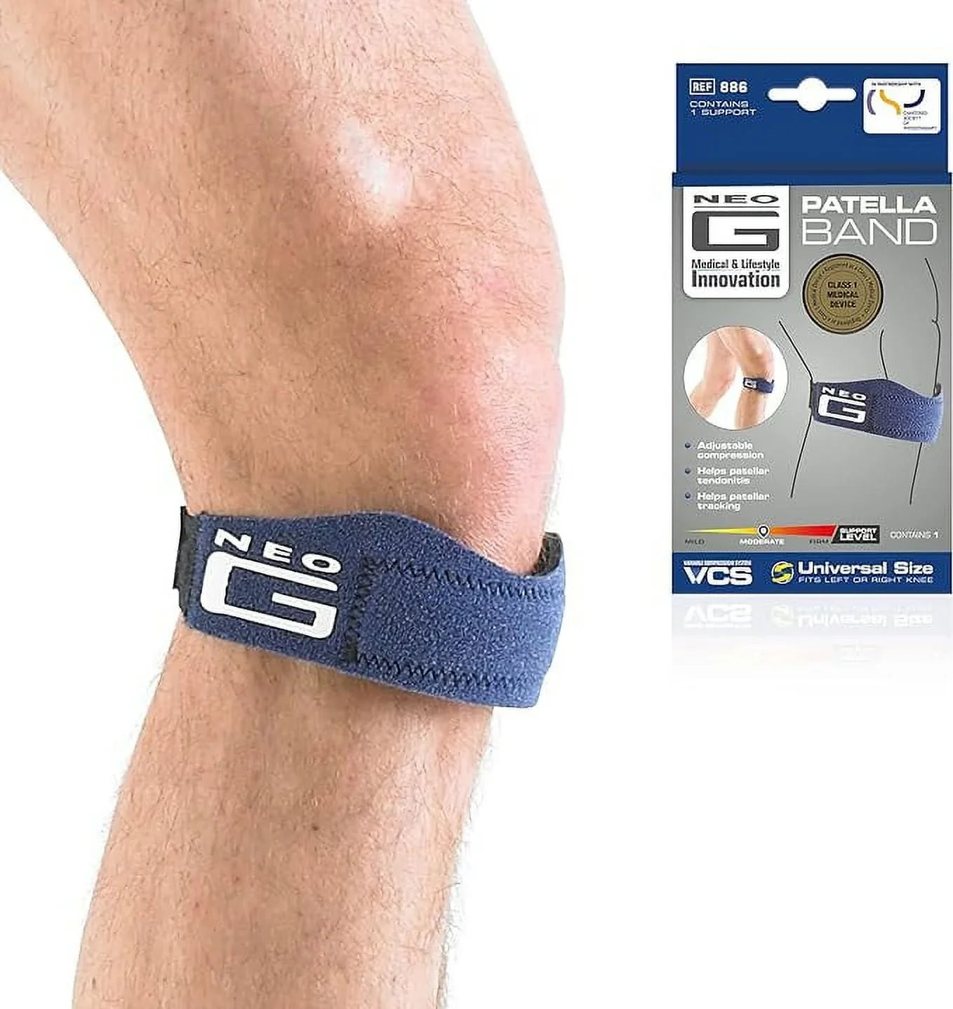 Neo G Patella Tendon Knee Strap – Knee Bands for Working Out, Running, Walking, Hiking, Jumpers Knee, Tendonitis, Crossfit, Gym, Patellar Tracking