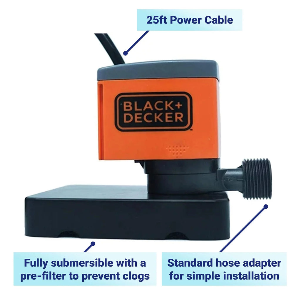 Black+Decker 350 GPH Submersible Pool Coating Pump