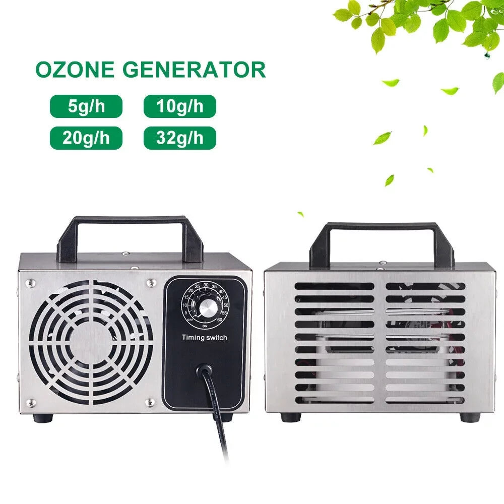 Kydely Room Ozone Machine Glossy Steel Finish 41dB - Eliminate Smoke, Dust & Pollutants with Powerful Ozone