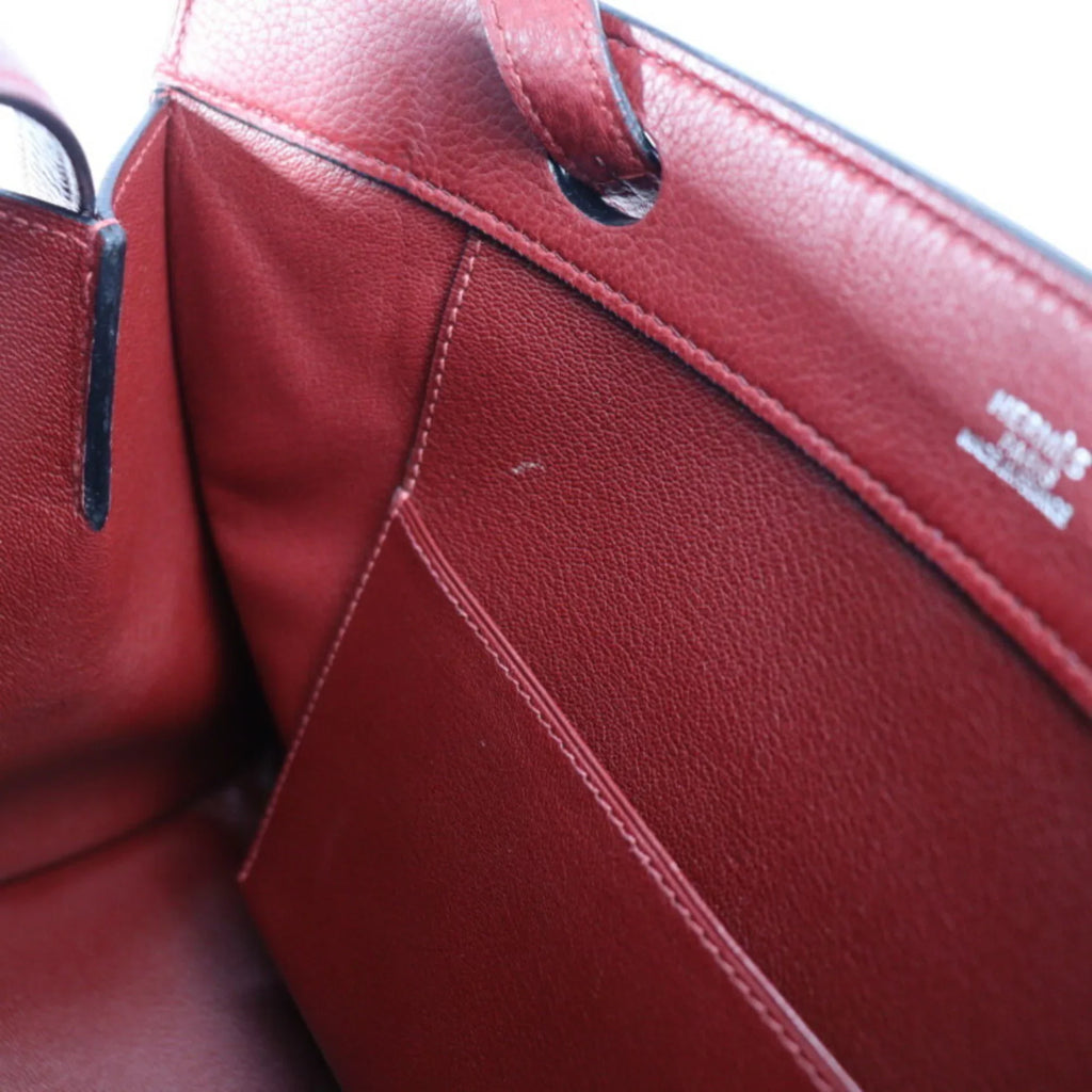 Pre-Owned HERMES Hermes Museau Shoulder bag Taurillon Clemence Rouge Ash Tote □E stamp (Good)