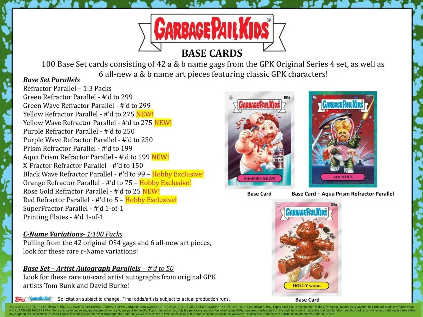 2021 Topps Garbage Pail Kids Chrome Hobby Box