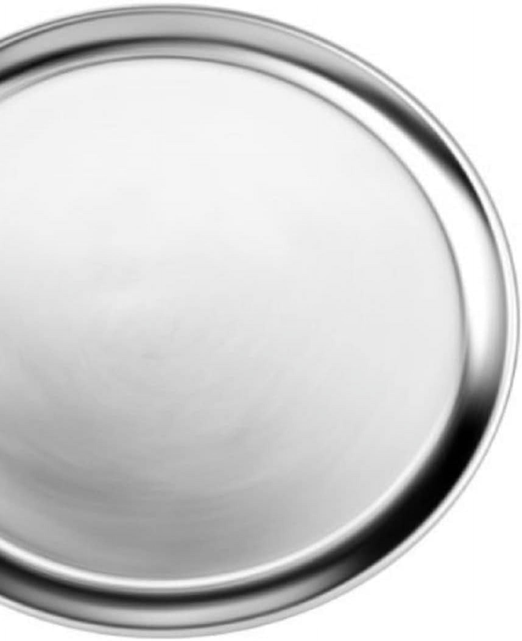 TrueCraftware- Set of 3 Aluminum 16” Pizza Tray Pan Wide Rim- Bakeware Round Pizza Pan Pizza Tray Baking Tray Round Baking Tray for Home Kitchen Pizzeria & Restaurants