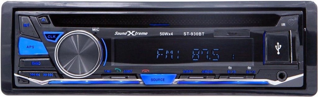 SoundXtreme Bluetooth Car Receiver USB SD FM +4x Audiobank 6x9" & 6.5" Speakers Bundle