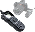 JJC TM-F2 Intervalometer LCD Timer Remote for Sony A7 II III A7R II III IV A7S II III A7M2K A9 A9II RX1R II RX10 RX10 II III RX100II RX100III RX100M4 RX100M5 RX100M5A RX100M6 RX100M7 A3000 A3500 A5000