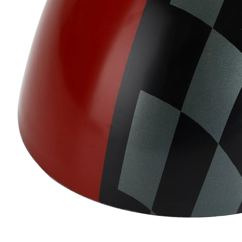 Black/Grey checkered Red Mirror Shield for MINI Cooper Hardtop F55 F56