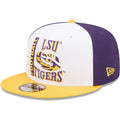 Men's New Era White/Purple LSU Tigers Retro Sport 9FIFTY Snapback Hat - OSFA