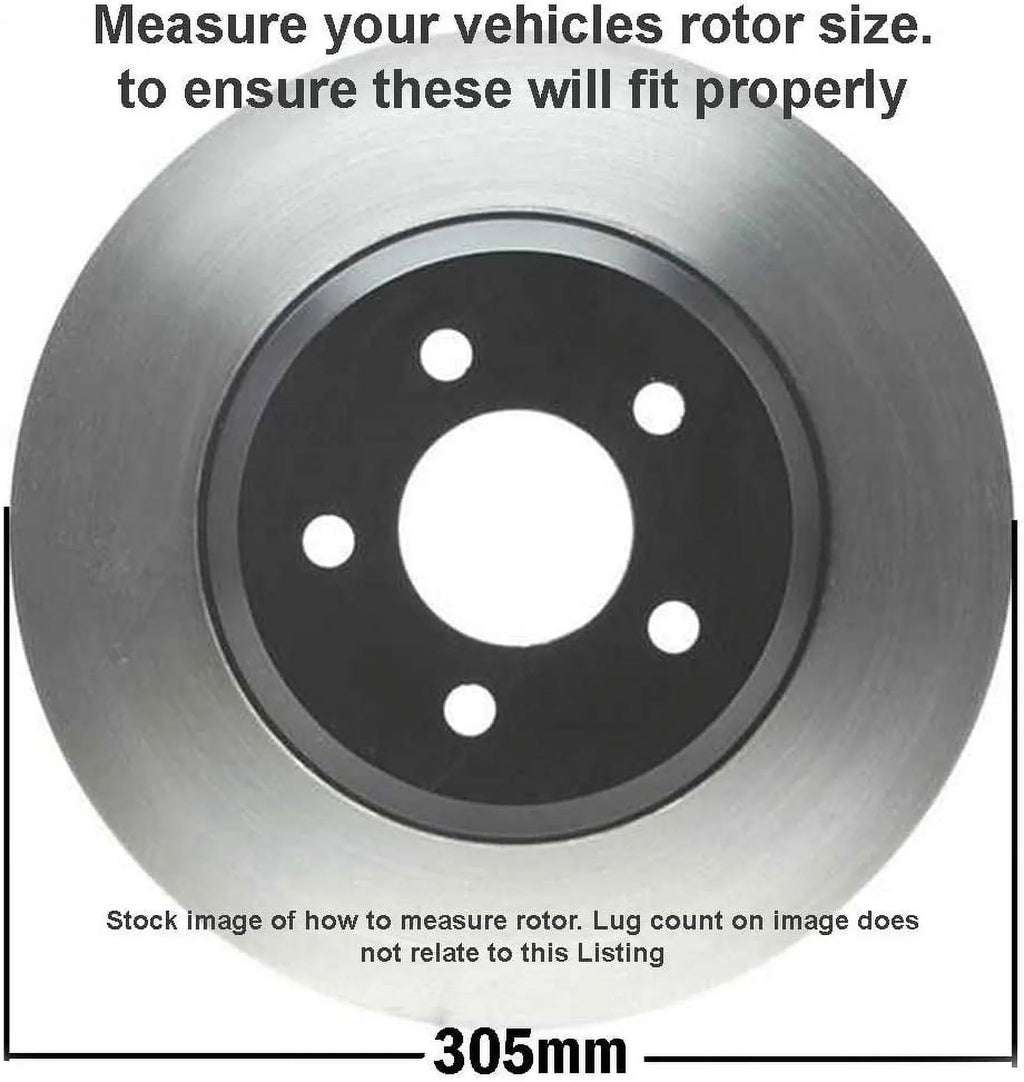 Detroit Axle - Front Brake Kit for Chevy GMC Silverado Sierra Yukon XL Avalanche 1500 Tahoe Cadillac Escalade EXT ESV Disc Brake Rotors Ceramic Brakes Pads : 12" Rotor - [4-Wheel Disc Model]