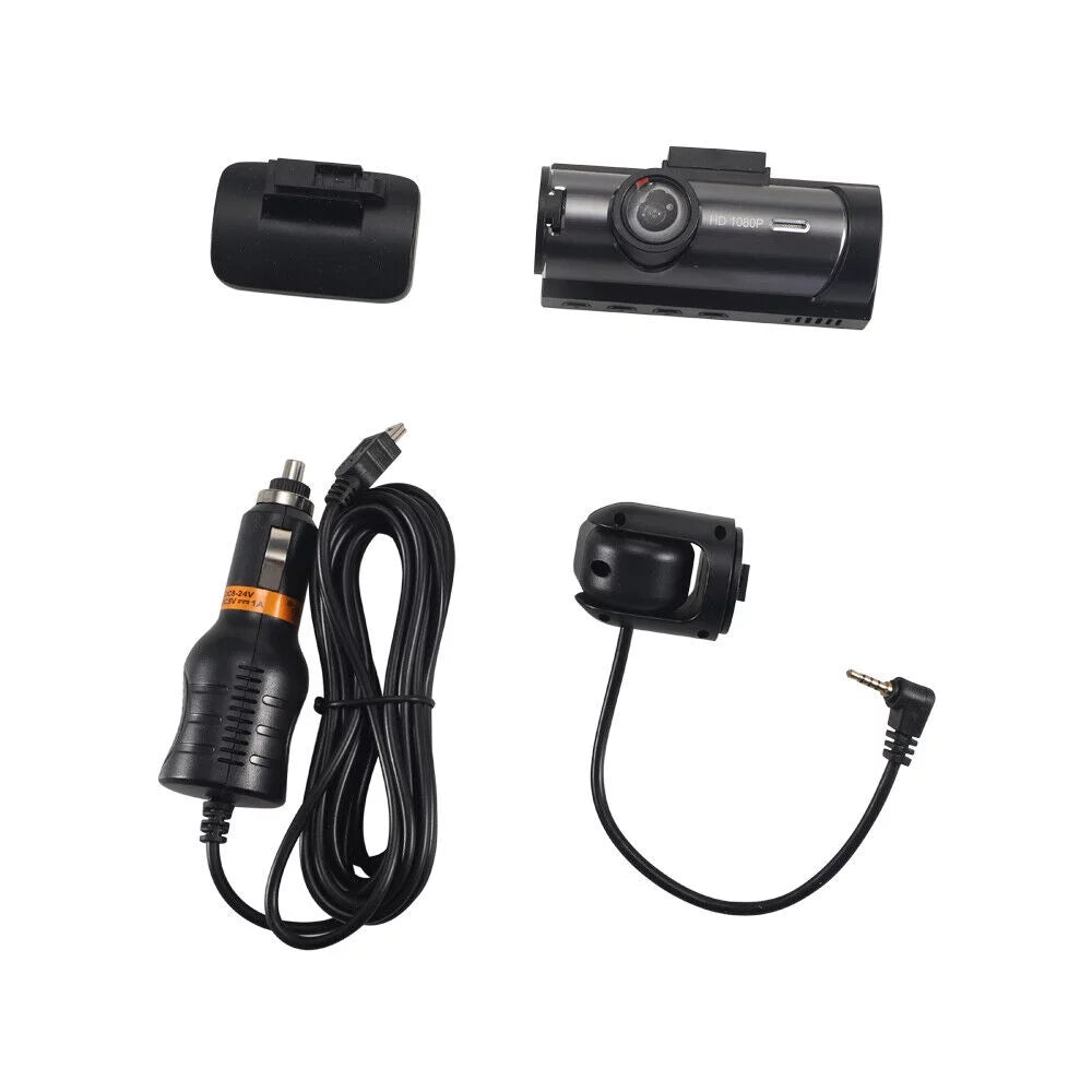 JahyShow 1080P Car DVR Dash Cam Video Recorder G-Sensor Dual Lens Front w/ Inside Camera