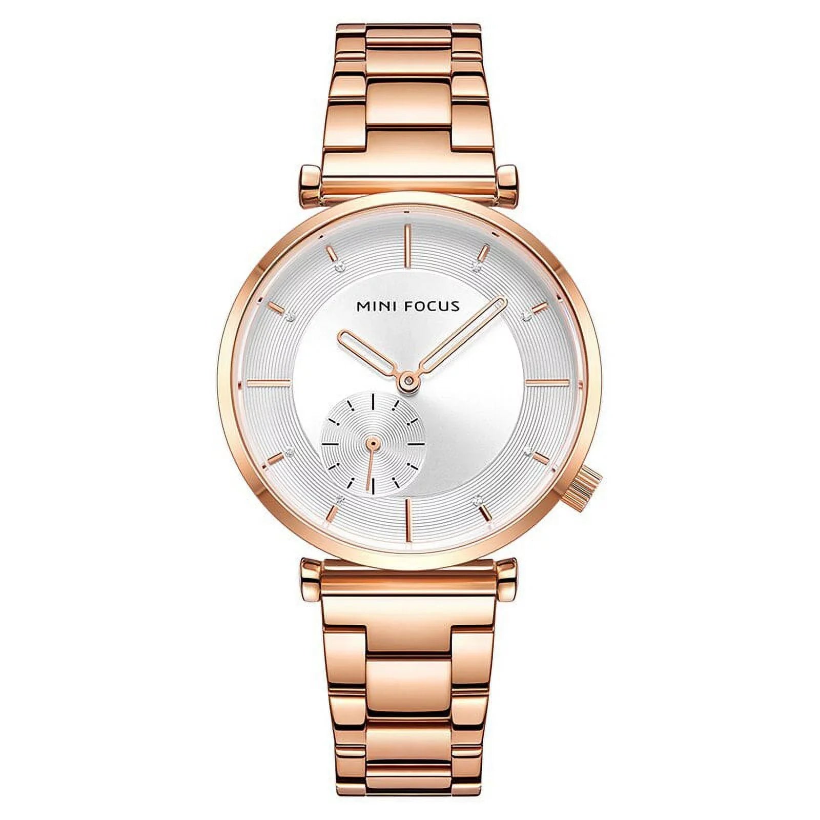 MINI FOCUS Women Watches Brand Luxury Fashion Ladies Watch 30M Waterproof Reloj Mujer Relogio Feminino Rose Gold Stainless Steel