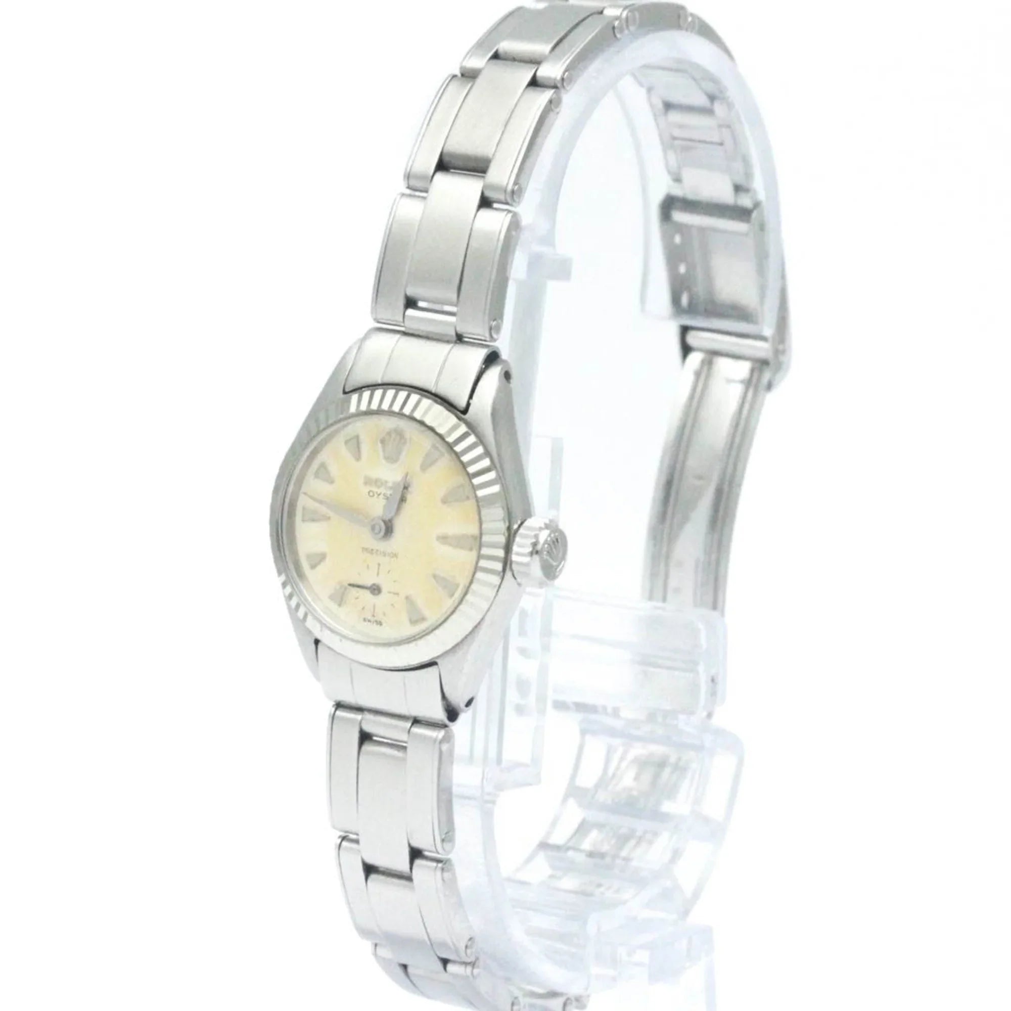 Pre-Owned Vintage ROLEX Precision Stainless Steel Hand-Winding Mens Watch 6525 BF565424 (Fair)