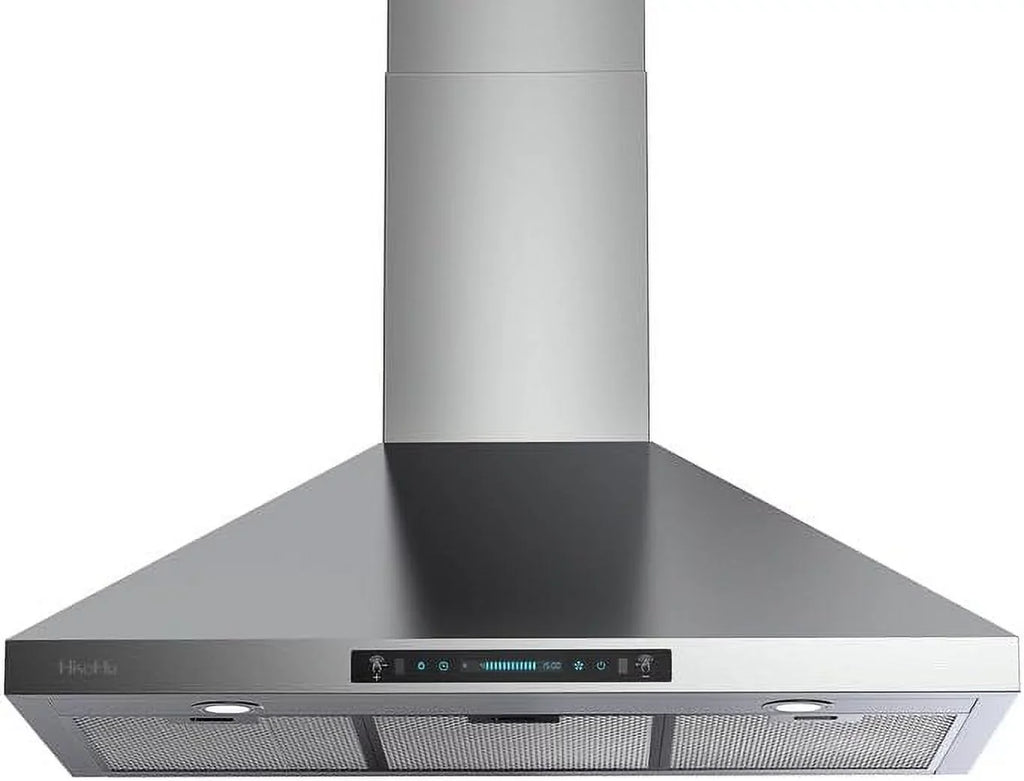 HisoHu Range Hoods 36 Inch Wall Mount, 780 CFM with Ducted Convertible Ductless (Kit Included), 4 Speed Gesture Sensing&Touch Control Panel, Stainless Steel Kitchen Vent (36 Inch)