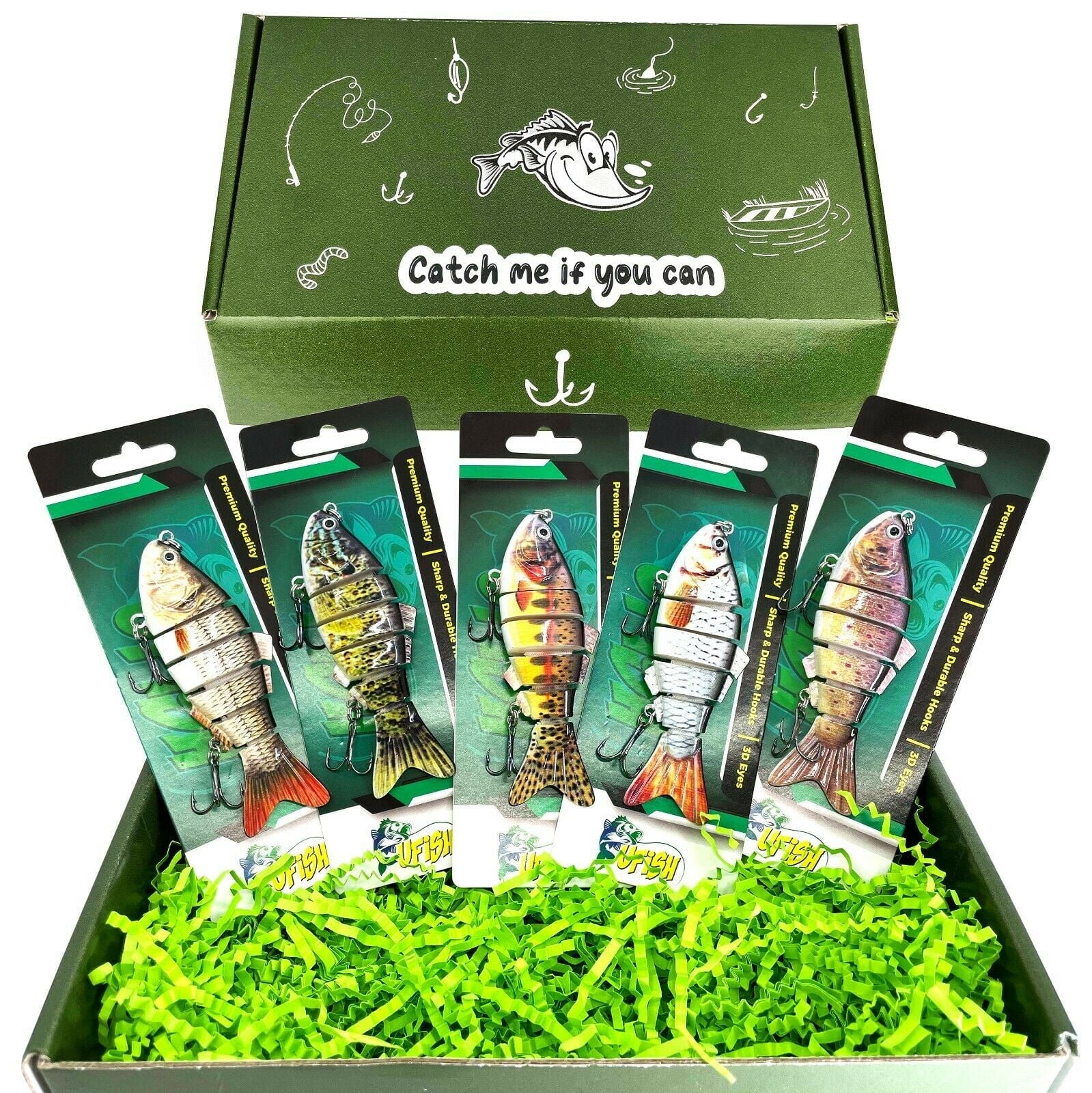 Fishing Gifts for Men, Fisherman Present, Best Bass Fishing Lures, Gift for Dad who loves fishing