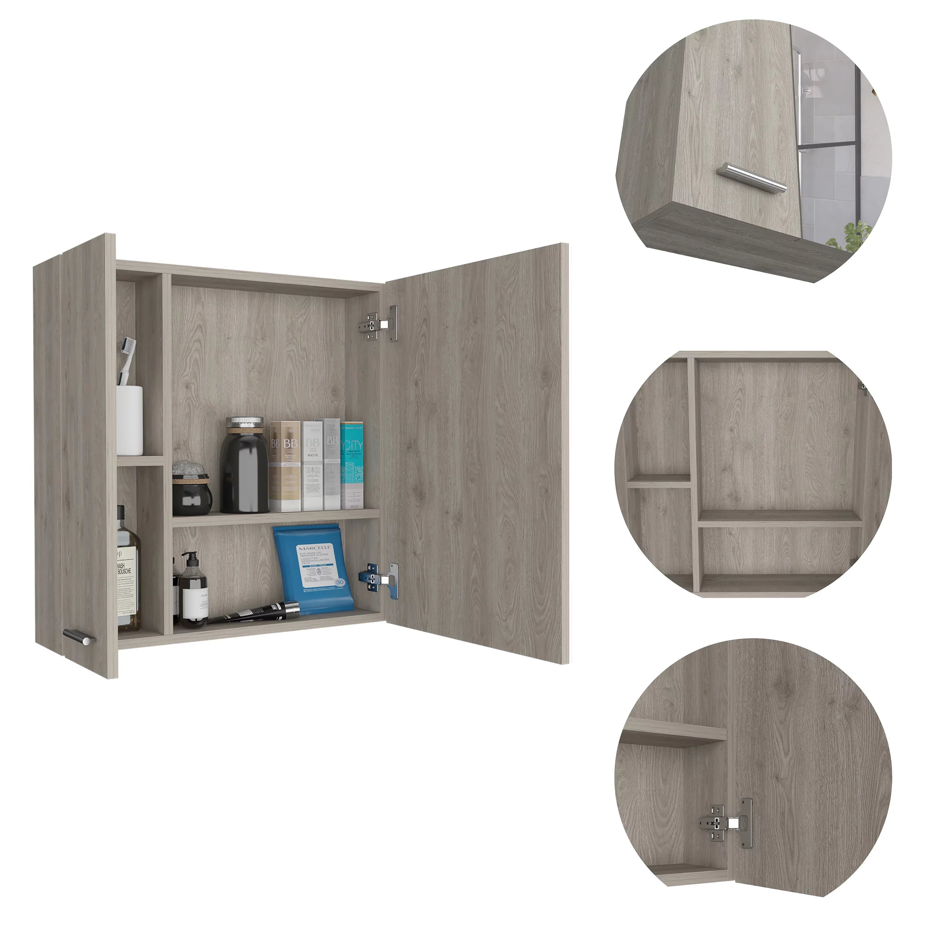 Elegant 4-Shelf Medicine Cabinet | Ample Storage