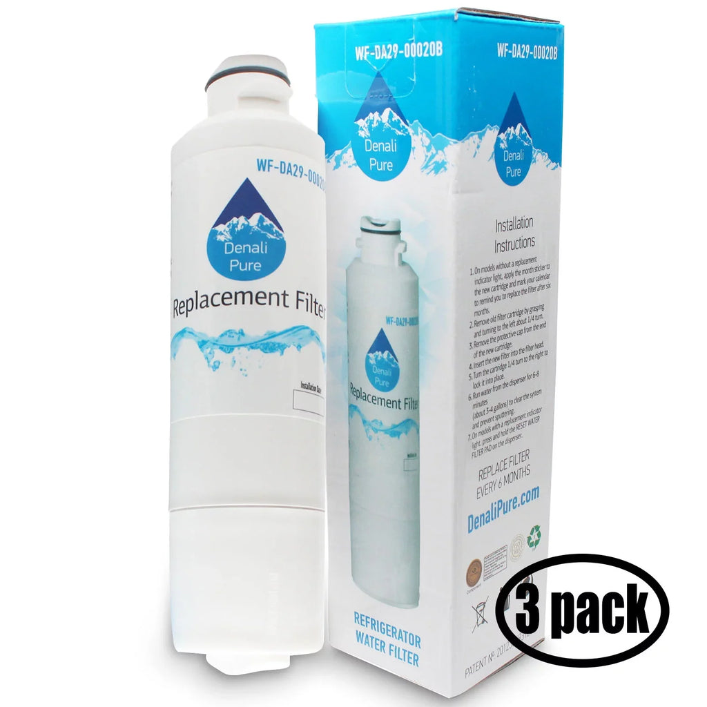 3-Pack Replacement for Samsung RF261BEAESR/AA-0001 Refrigerator Water Filter - Matching with Samsung DA29-00020B, DA29-00020A, HAF-CIN Fridge Water Filter Cartridge