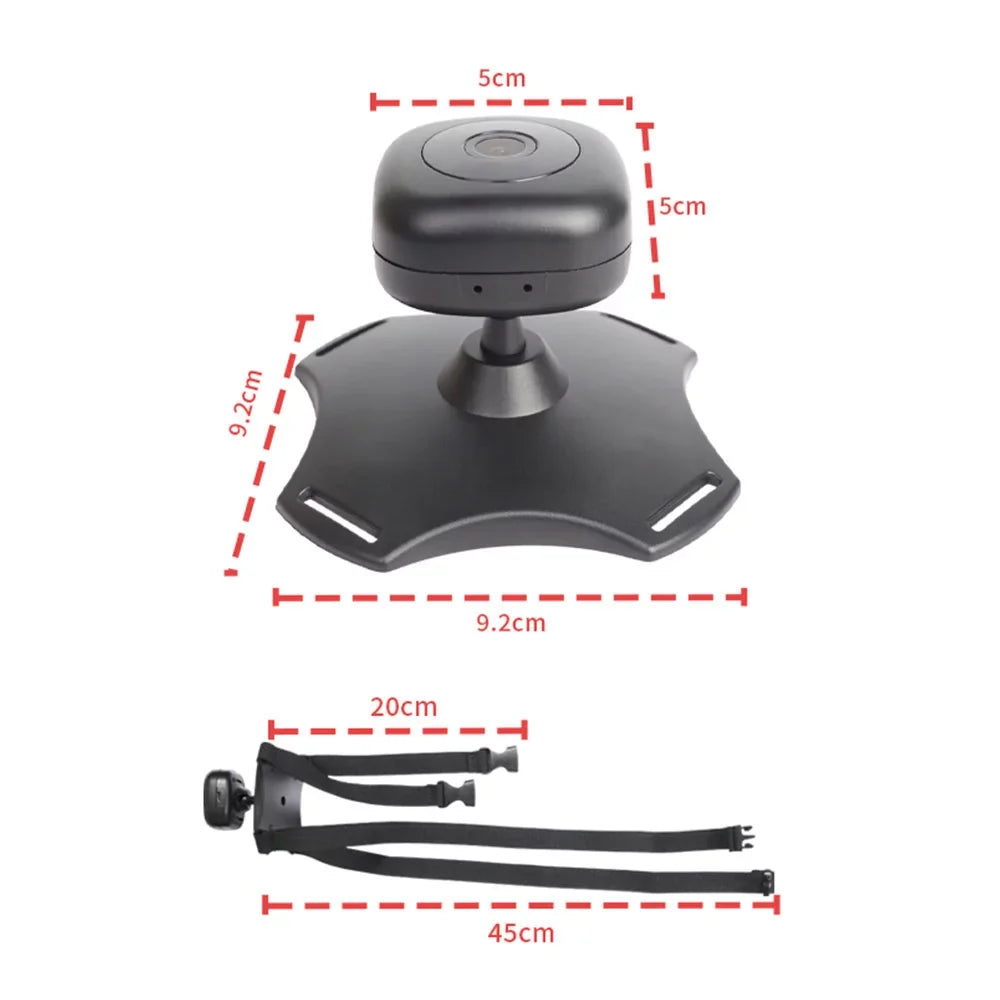 Anself Wireless Baby Car Mirror Camera with 360° Rotation and Night Vision - USB Powered