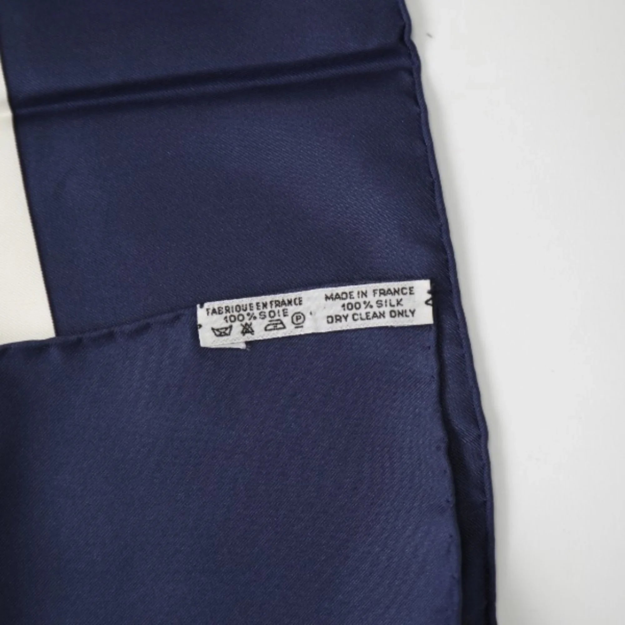 Pre-Owned HERMES BRIDES de GALA Carre90 Hermes Blue Scarf (Good)