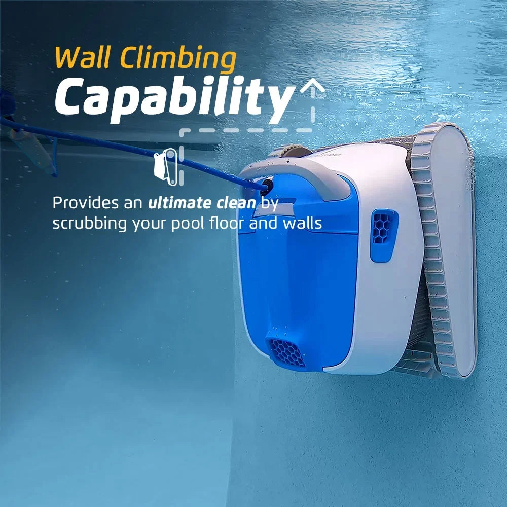 Dolphin Proteus DX4 Robotic Pool Vacuum Cleaner — Wall Climbing Capability — Powerful Waterline Scrubbing — Excellent for All Pool Types up to 50 FT in Length