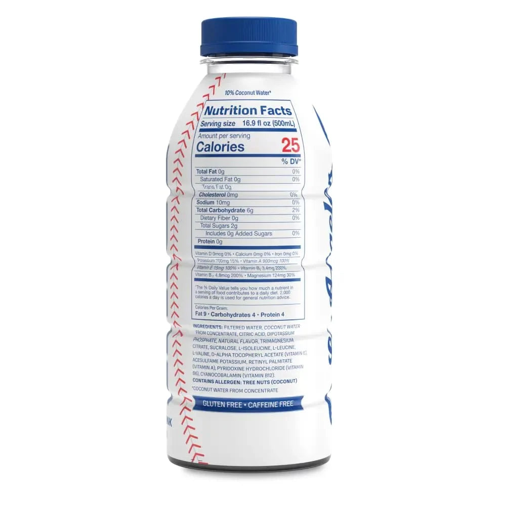 PRIME Dodgers Limited Edition | Sports Drinks | Electrolyte Enhanced for Ultimate Hydration | 250mg BCAAs | B Vitamins | Antioxidants | 2g Of Sugar | 16.9 Fluid Ounce | 12
