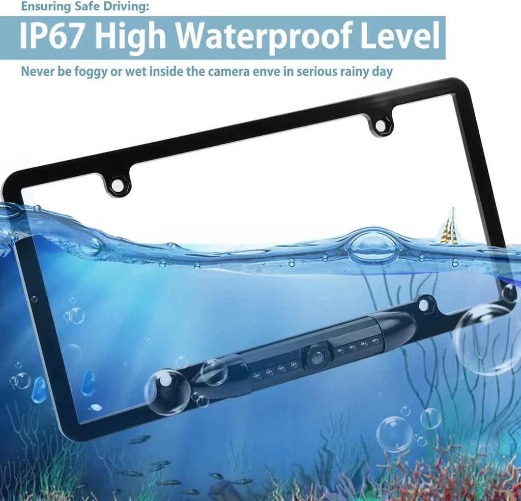 CAM108 Backup Camera License Plate HD Night Vision Rear View 170° Angle Waterproof Suitable with Pioneer Car Radio DMH-100BT DMH-WT8600NEX DMH-160BT DMH1770NEX AVH-120BT AVH-210EX AVH-2550NEX