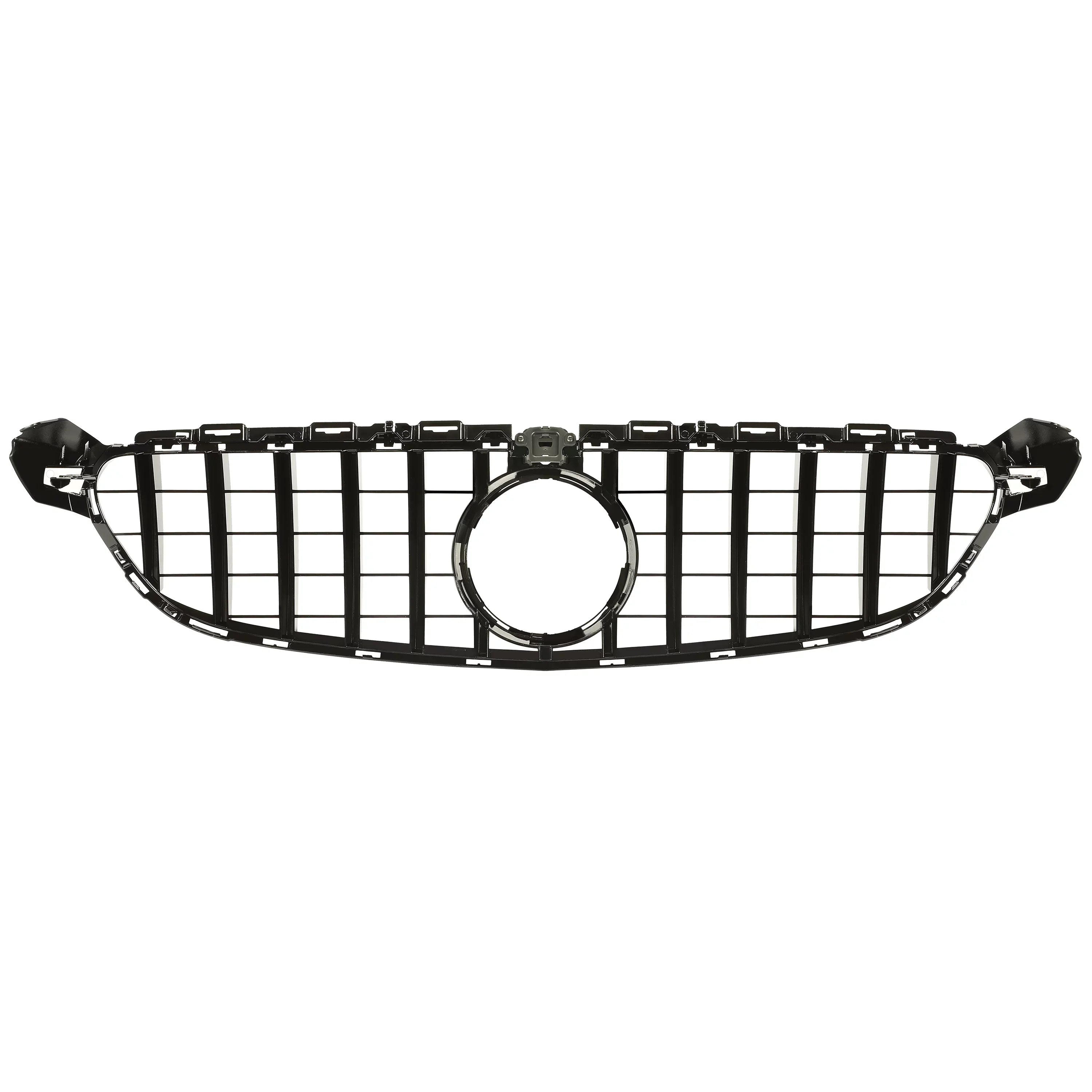 Kojem Front Bumper Grille for 2015 2016 2017 2018 Mercedes Benz W205 C63 AMG S Black Painted for Both with Or without Camera Model Shield
