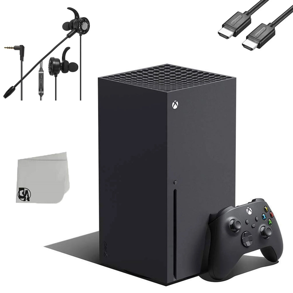 Pre-Owned Microsoft Xbox Series X 16GB RAM Black Gaming Console + T5 Earbuds With Microphone BOLT AXTION Bundle