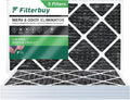 Filterbuy 16x30x1 MERV 8 Odor Eliminator Pleated HVAC AC Furnace Air Filters with Activated Carbon (5-Pack)