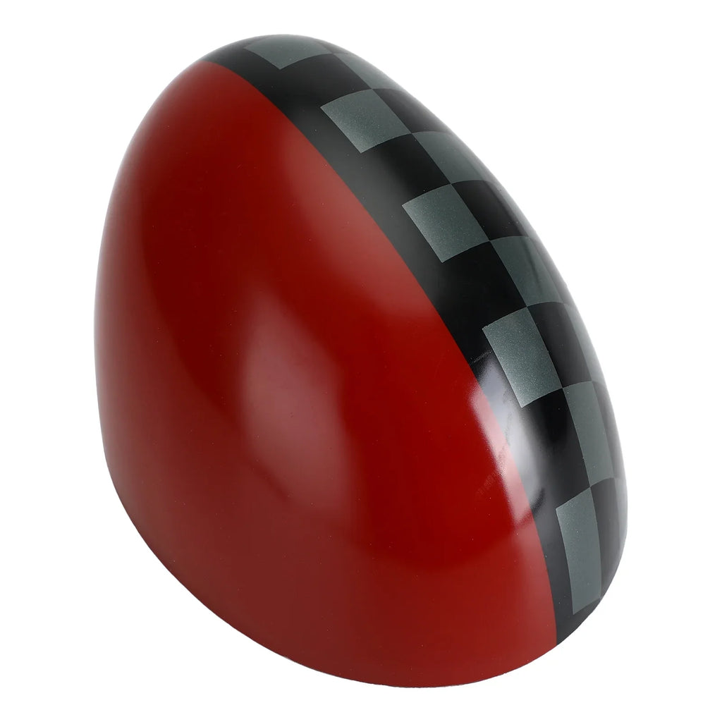 Black/Grey checkered Red Mirror Shield for MINI Cooper Hardtop F55 F56