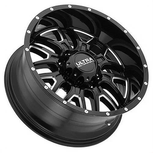 17" Black With Natural Accents Hunter 203 Wheel by Ultra Wheel 203-7983BM+12 Fits 2018 Chevrolet Silverado 1500