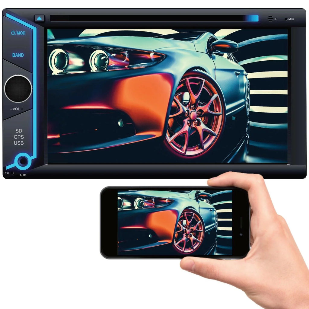 200W 6.2" Touch Screen Mirror Link GPS For Android & IOS +Rear View Camera XV20C Bundle