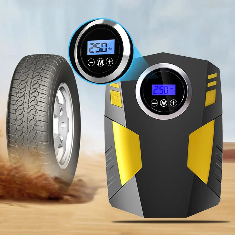 Digital Air Compressor for Car Auto Pump Portable Tire Inflator with LED Light 12V