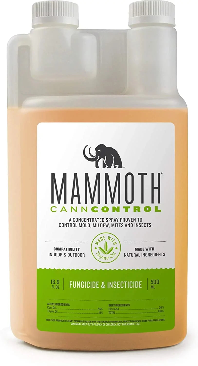 Mammoth CANNCONTROL Concentrated Insecticide Spray for Plants, Natural Fungicide Miticide Insecticide Spider Mites Spray for Indoor Outdoor Plants ELIMITES Powdery Mildew Whiteflies Thrips (500 mL)