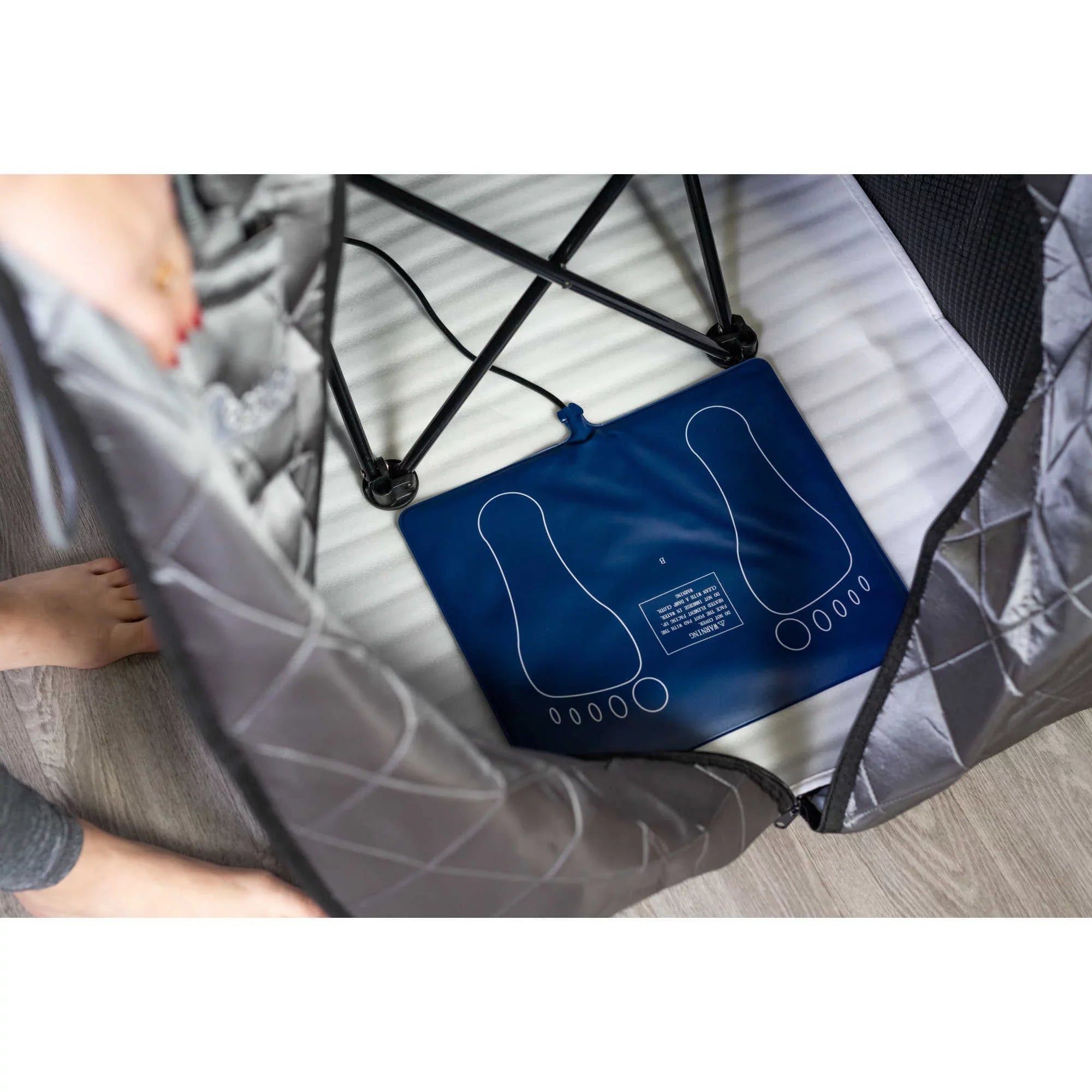 Heat Wave Rejuvenator Portable Personal Sauna with FAR Infrared Carbon Panels, Heated Floor Pad, Canvas Chair