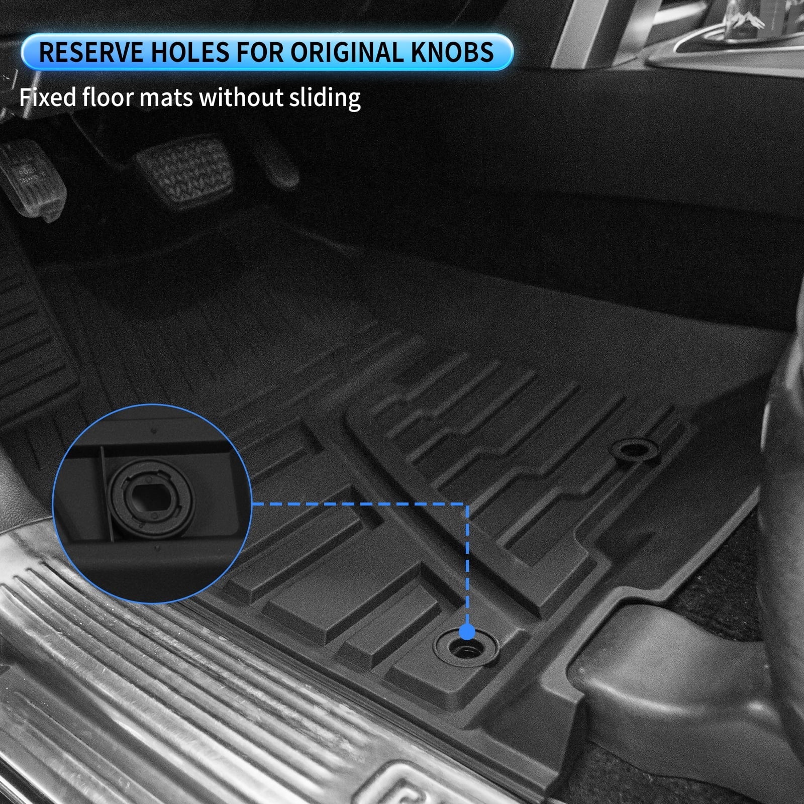 Floor Mats Suitable with Toyota 4Runner 2013-2023 Trunk Mat Cargo Liner Cargo Mat All Environment Trunk Liner 2022 4 Runner Accessories (Trunk Mat+Floor Mats,Fit W/Sliding Tray)