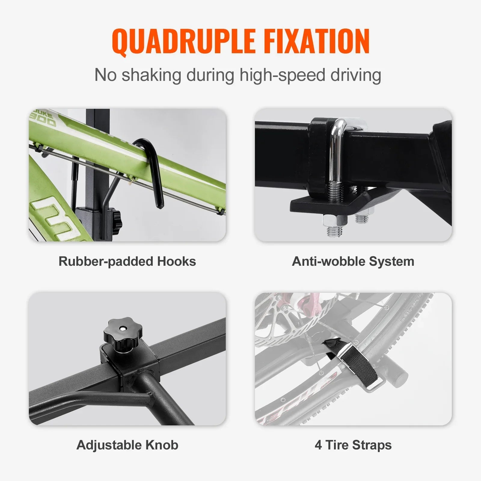 SKYSHALO Hitch Mount Folding Carrier Car Truck SUV 1.25"/2" Receiver 2-Bike Rack