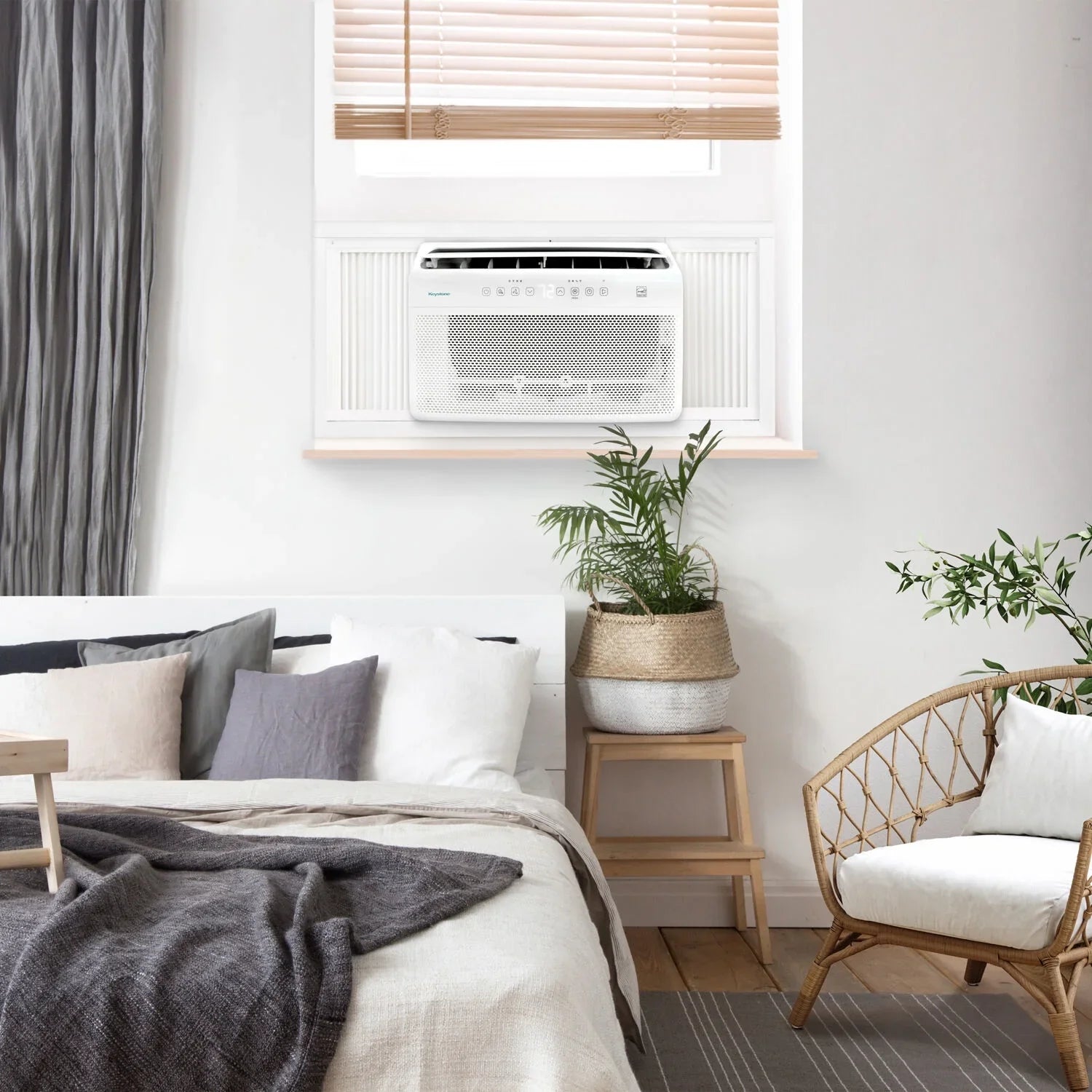 Keystone 8,000 BTU Window Mounted Inverter Air Conditioner with Remote Control