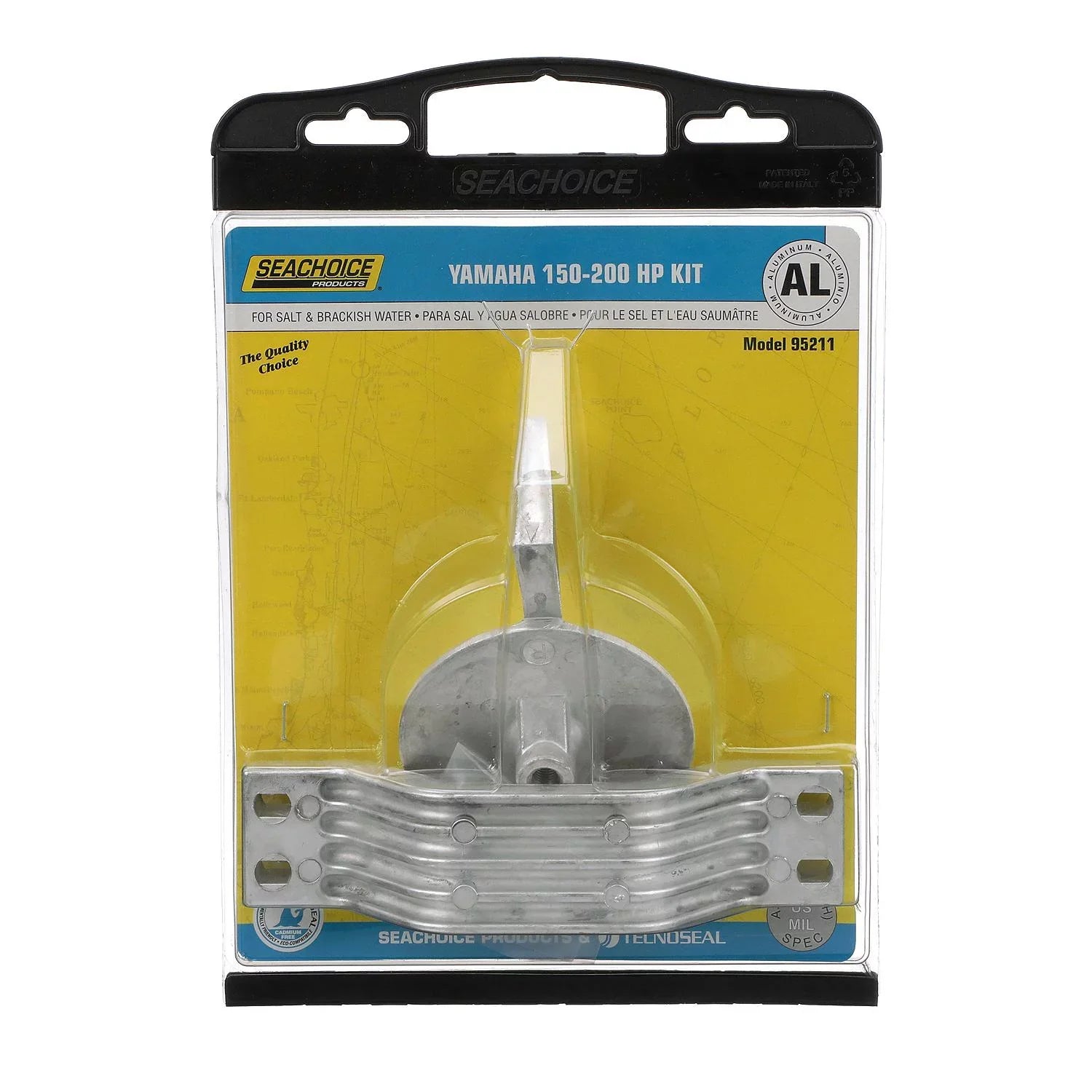 Seachoice Anode Kit, Yamaha 150-200hp, Aluminum, Cadmium-Free, Environmentally Friendly