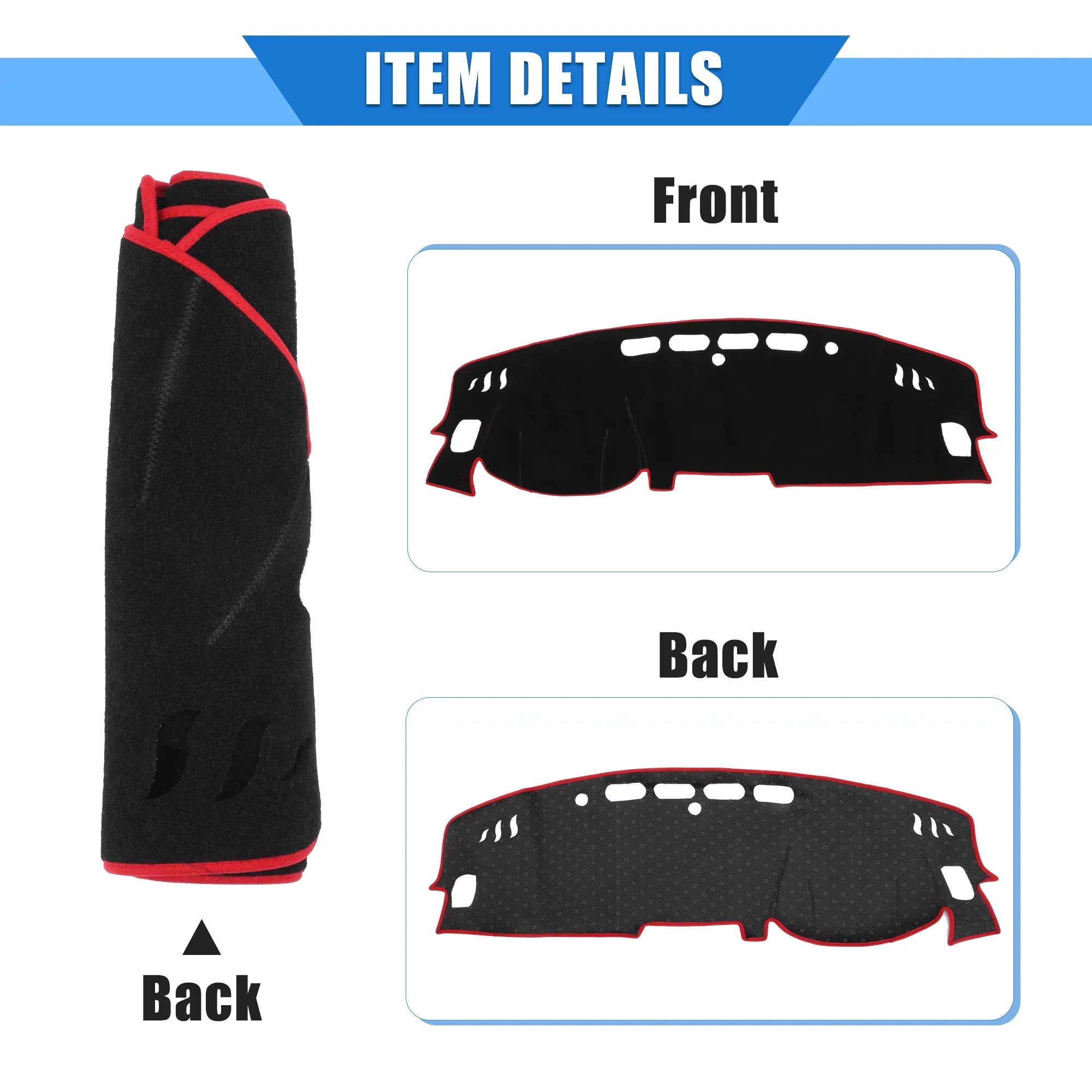 Unique Bargains Car Center Console Dashboard Protection Fitting for Nissan Altima 2019-2020 Protective Polyester Red