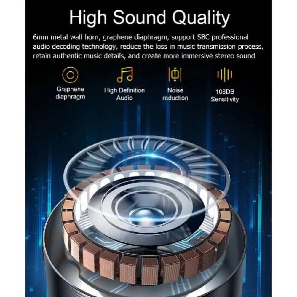 Earbuds TWS Wireless Earphones for T-Mobile REVVL 6 PRO 5G Phone - Headphones True Wireless Stereo Hands-free Mic Hi-Fi Sound Headset Charging Case B8Z Suitable With REVVL 6 PRO 5G