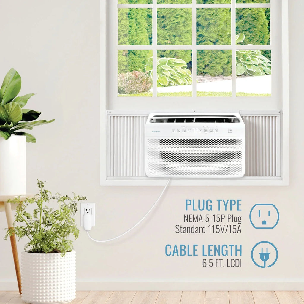 Keystone 8,000 BTU Window Mounted Inverter Air Conditioner with Remote Control