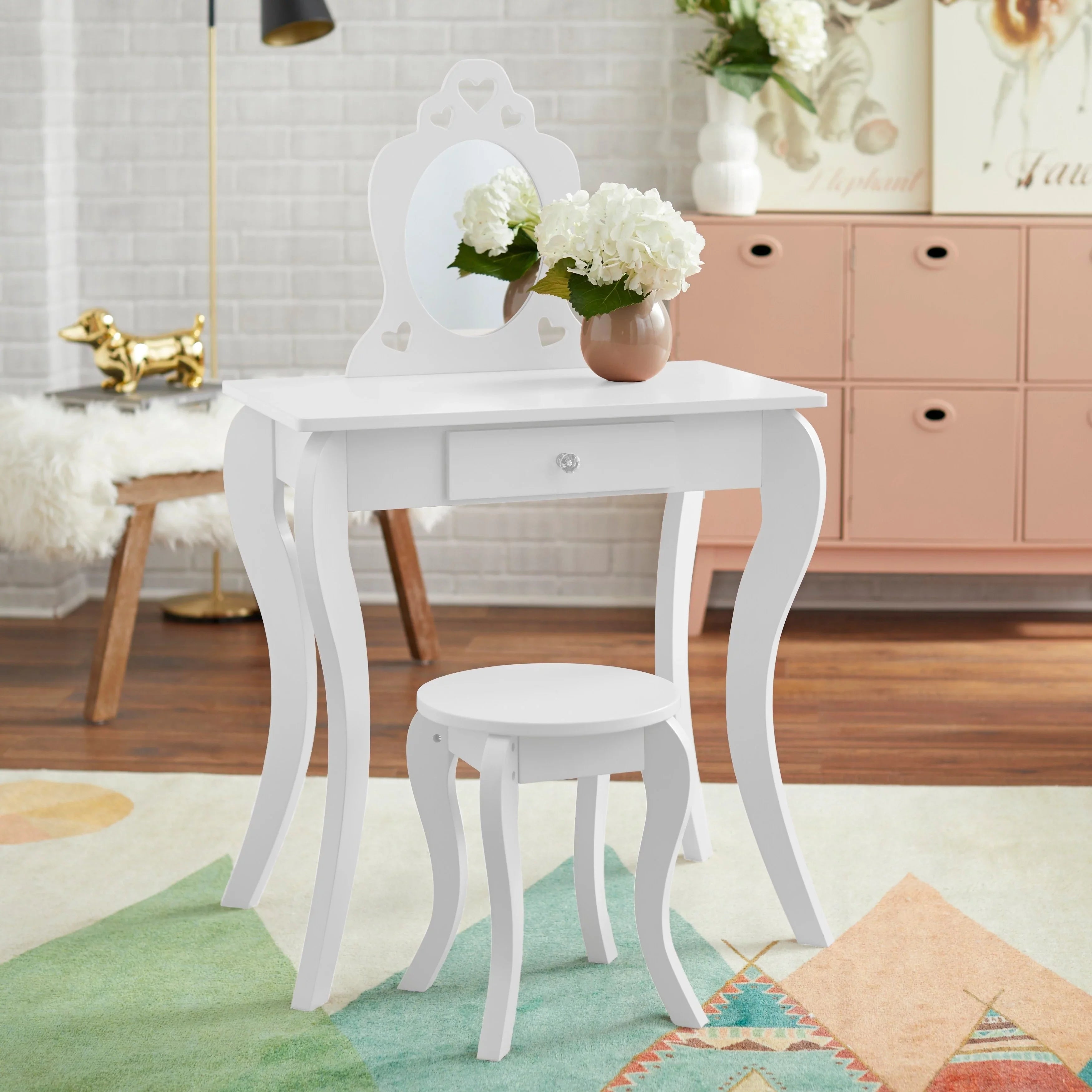 Simple Living Alyssa Kids Vanity Set White