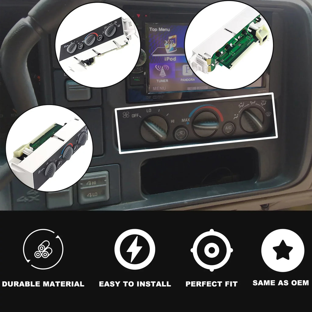 HVAC Heater Climate Control Module Suitable with Chevy, Cadillac, GMC Escalade, C1500, C2500, C3500, K1500, K2500 Suburban, C3500HD, Tahoe Control Panel - 16231175, 16238895
