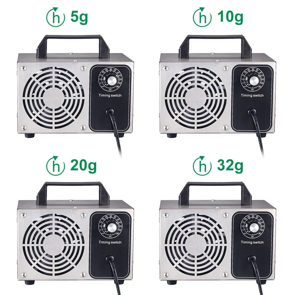 Kydely Room Ozone Machine Glossy Steel Finish 41dB - Eliminate Smoke, Dust & Pollutants with Powerful Ozone