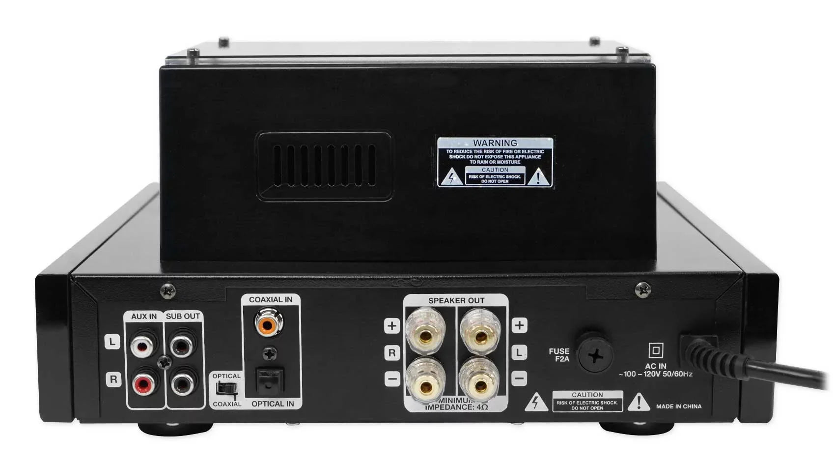Rockville LED Tube Amp/Home Theater Receiver+(8) 6.5" White Ceiling Speakers