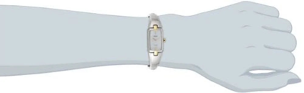 Seiko Women's SUP218 Core Solar Mother of Pearl Dial Two Tone Steel Power Reserve Watch