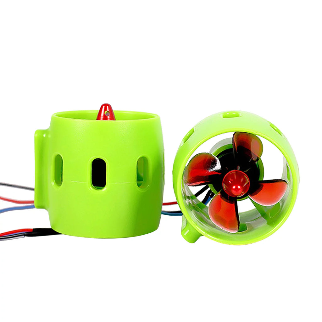 OWSOO 1000KV Underwater Brushless Motor Clockwise with with 4-Blade Propellers 12-24V Waterproof Electric Motor Drive Engine for Bait Craft Nest Ship