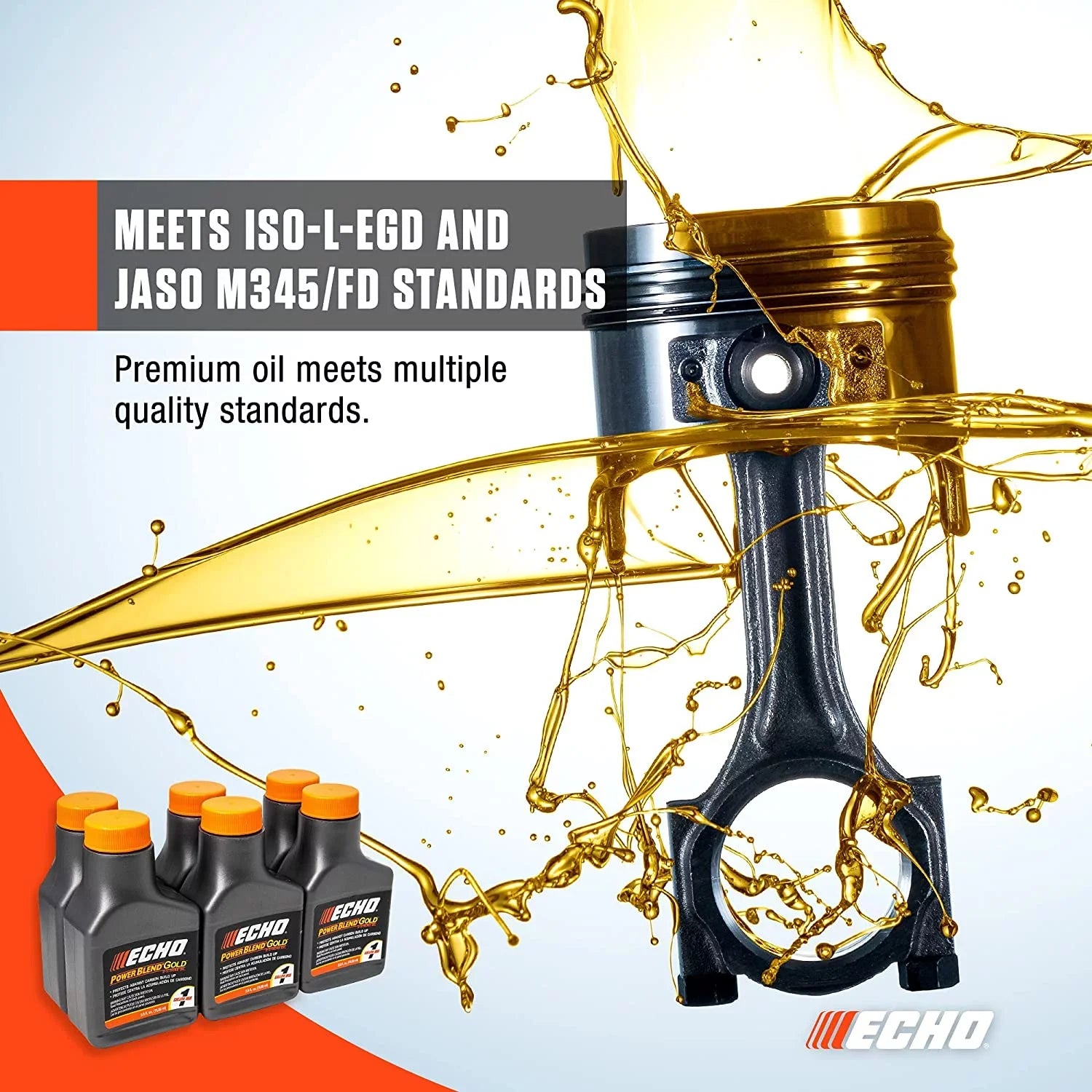 Echo 6450050G Power Blend Gold Oil Mix 50:1 for 2-Stroke 2-Cycle 128 fl oz (1 Gal.)
