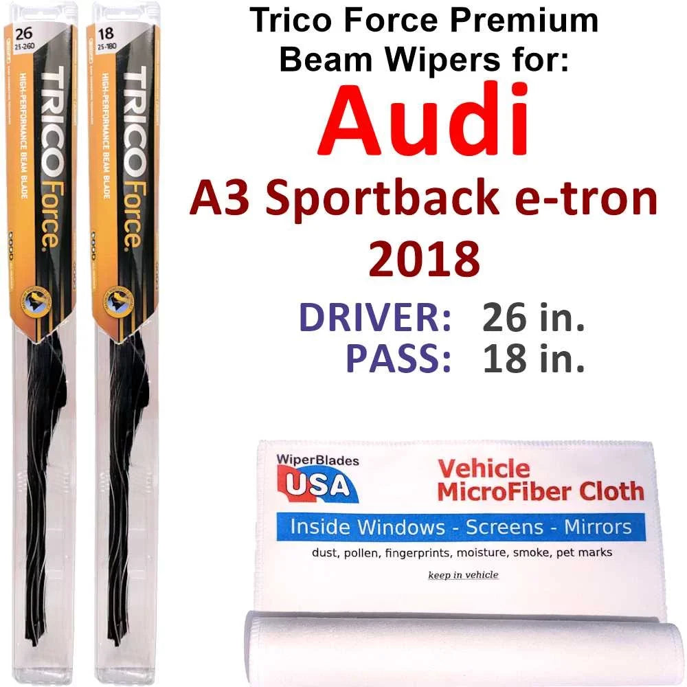 2018 Audi A3 Sportback e-tron Performance Beam Wipers (Set of 2)