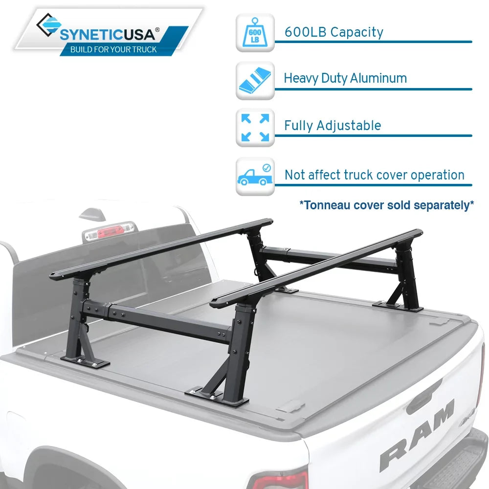 Syneticusa Overhaul HD Adjustable Height Heavy Duty Truck Bed Ladder Rack